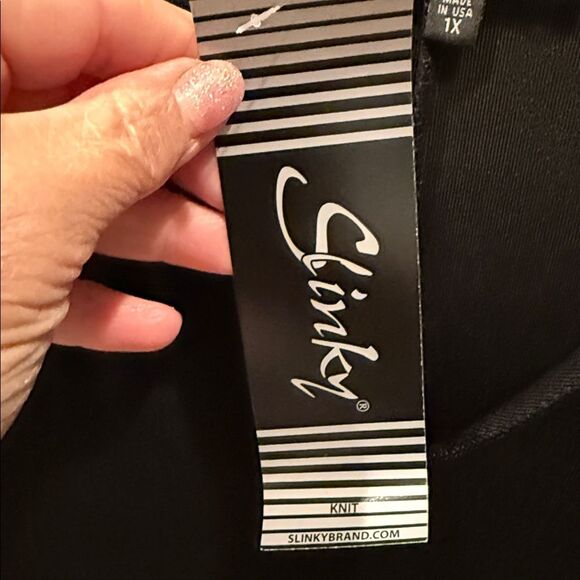 Slinky Brand Elegant Black Dress Size 1X - Picture 3 of 5